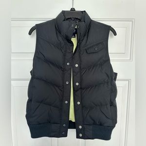 Black down puffer vest